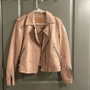Blank NYC pink faux leather jacket